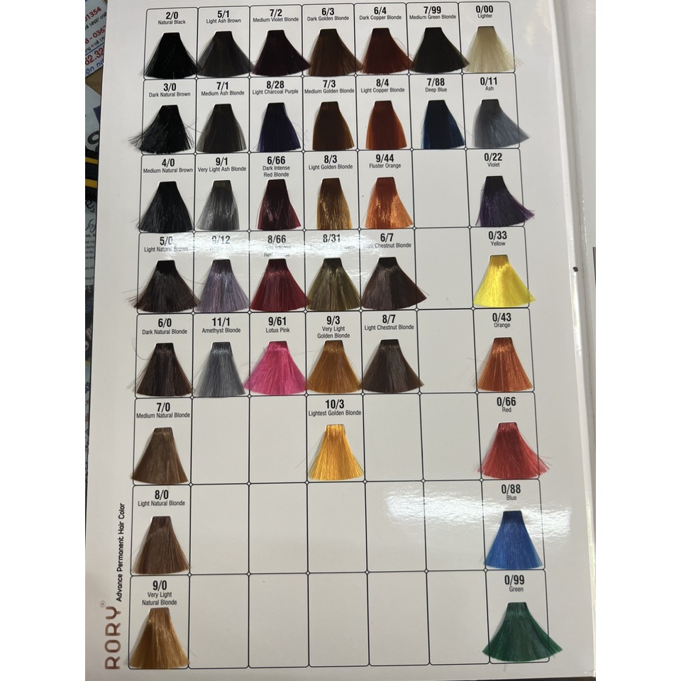 Thuốc Nhuộm Tóc RORY Advance Nano Balance 100ml