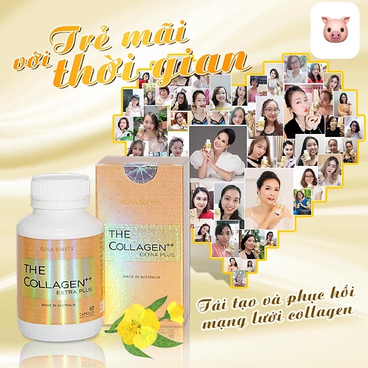 Hộp 60 viên Collagen trẻ hoá đẹp da The Collagen++ Extra Plus Rosa Bonita