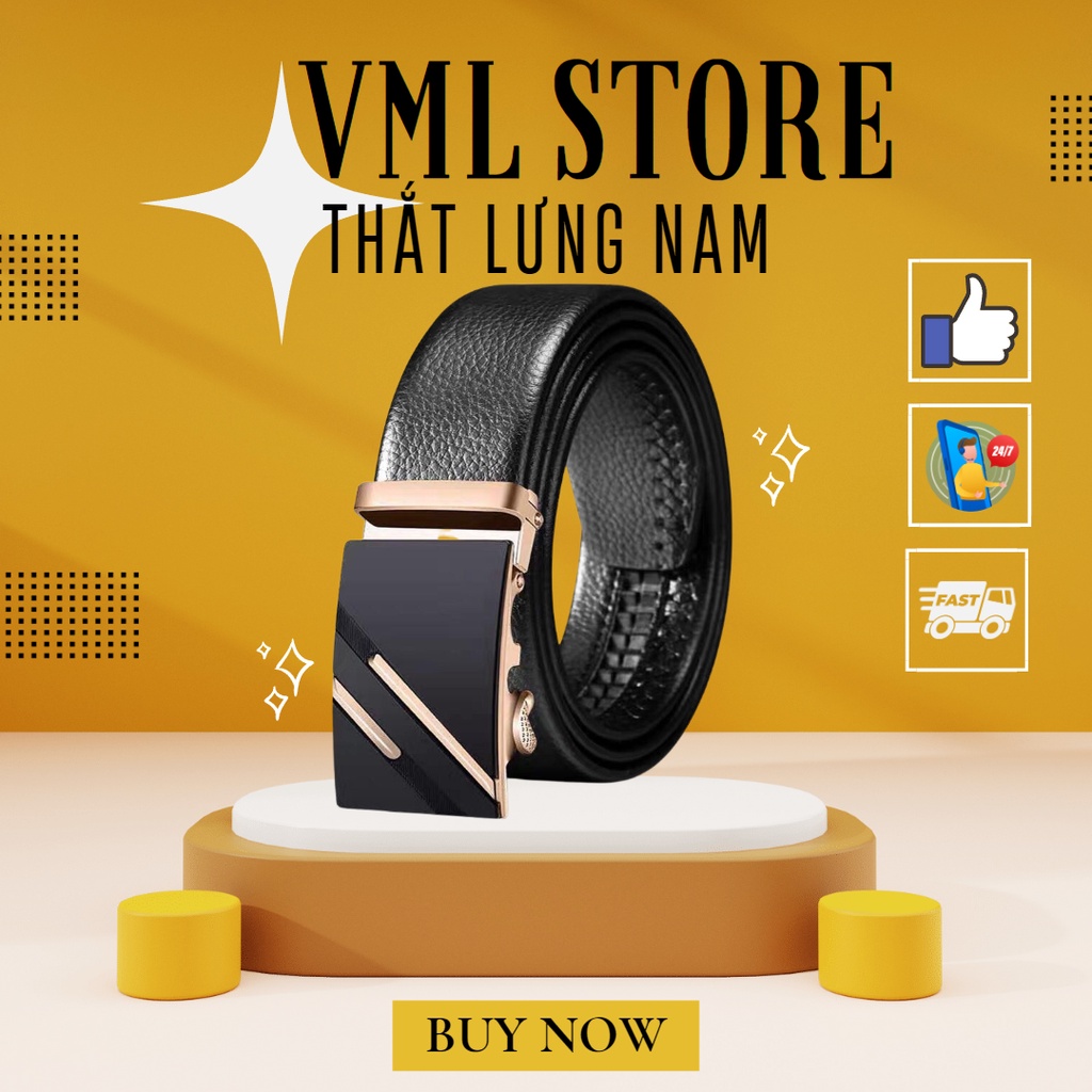 Thắt Lưng Nam Da Pu Cao Cấp, Thời Trang Phong Cách Lịch Lãm Cá Tính Mã Số VML_003