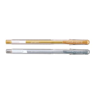 Bút gel nhủ vàng, nhủ bạc uni ball signo um100 gel pen, gold, silver