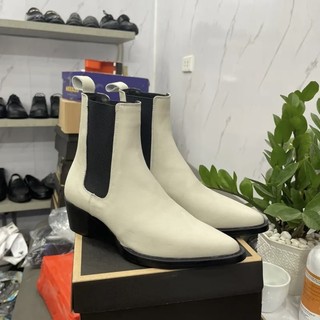 Giày chelsea boot da bò bạch - Đế phíp gỗ
