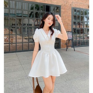 Váy xốp hạt khuyu khâu tay bồng
