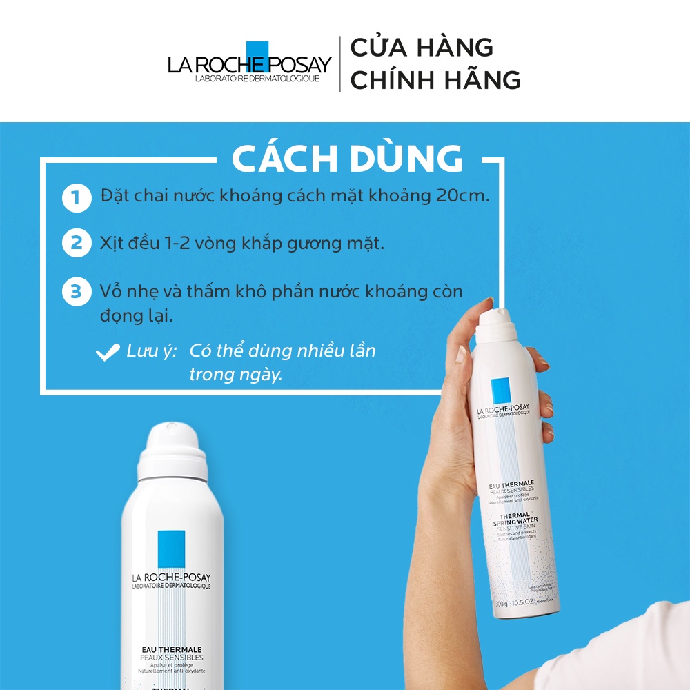 Nước xịt khoáng làm sạch và làm dịu cho da nhạy cảm La Roche-Posay Thermal Spring Water 150ml