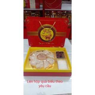 Yến sào cao cấp + combo quà tặng gồm 1 kg táo đỏ và 1 hộp đường phèn