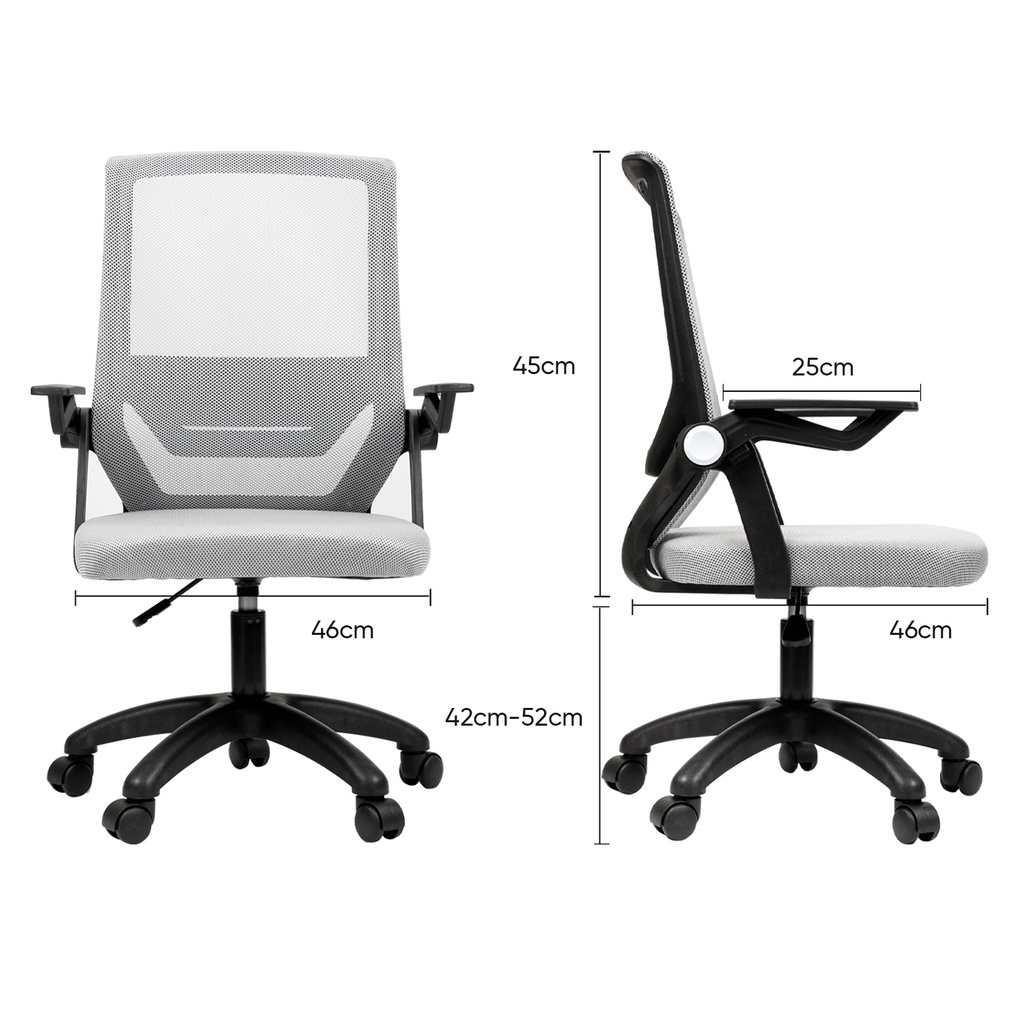 Ghế xoay văn phòng Deli lưng kép có gối tựa tay có thể điều chỉnh độ cao chống gù lưng ghế gập ghế công thái học | BigBuy360 - bigbuy360.vn