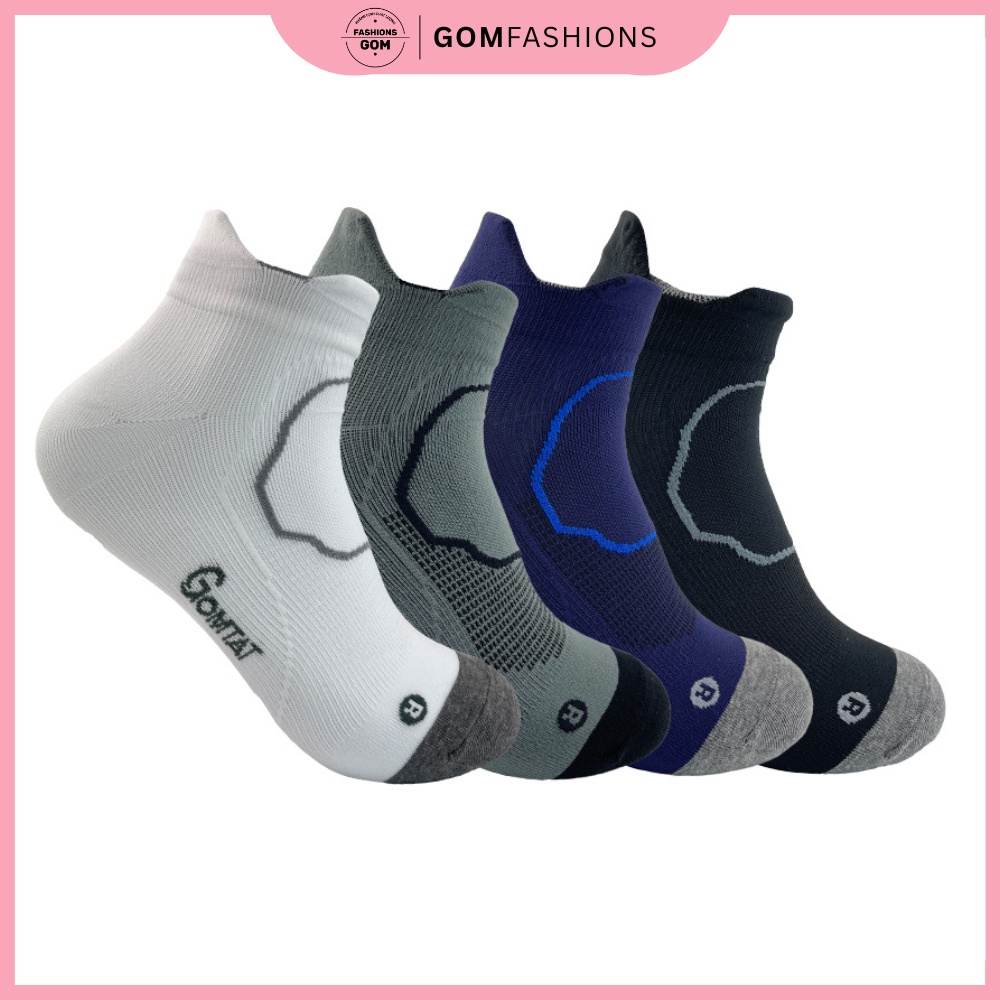 Tất thể thao Unisex chất liệu cao cấp, vớ cổ ngắn nam nữ thiết kế chuyên dụng cho việc tập luyện - GOM502-THETHAO