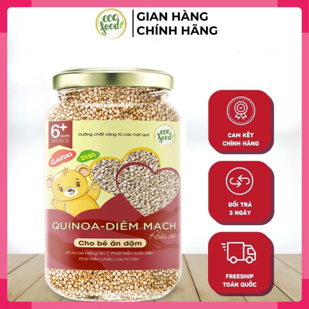Hạt dinh dưỡng  ăn dặm cho bé,Hạt Diêm Mạch Ecofood 120g cho trẻ từ 6 tháng tuổi