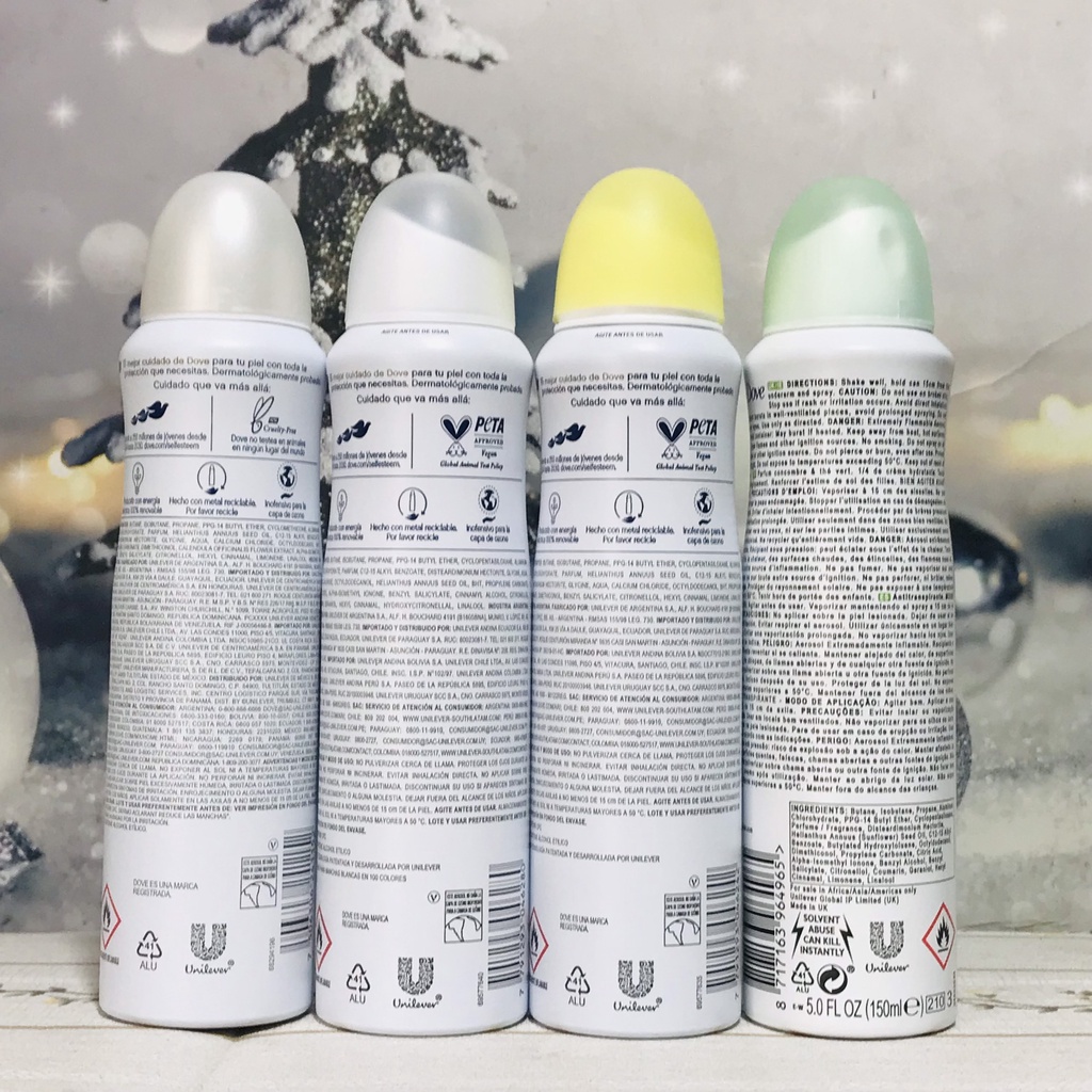 Xịt khử mùi toàn thân Dove 150ml USA