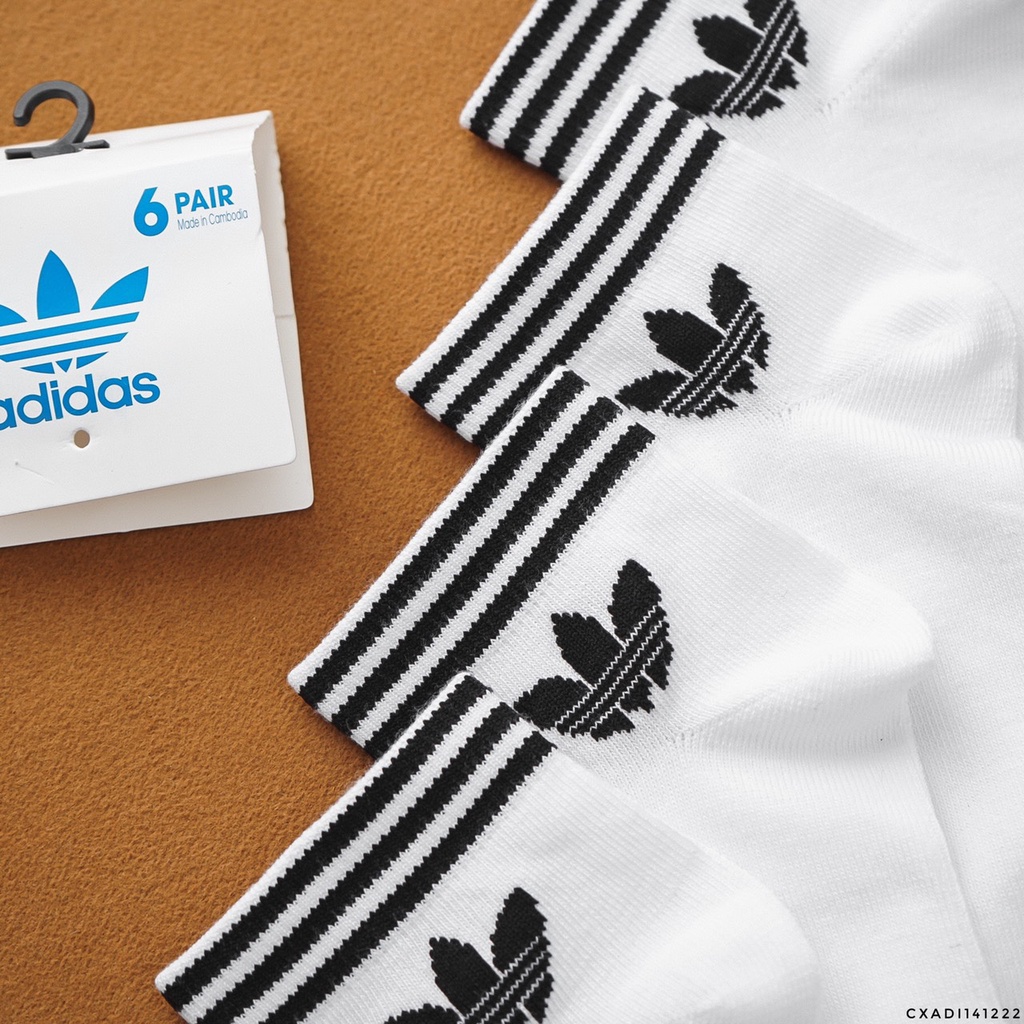 Set 6 Đôi Vớ Cổ trung thể thao với chất liệu cotton cao cấp, thấm hút tốt AD11