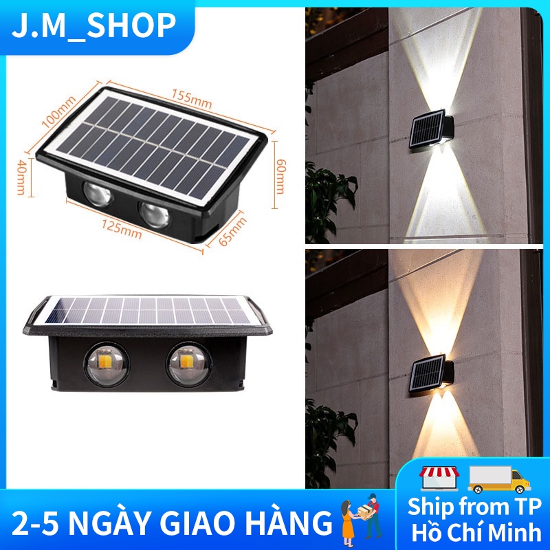 HCM Đèn LED Gắn Tường Sử Dụng Năng Lượng Mặt Trời Chống Nước Tiện Lợi，hàng giao ngay