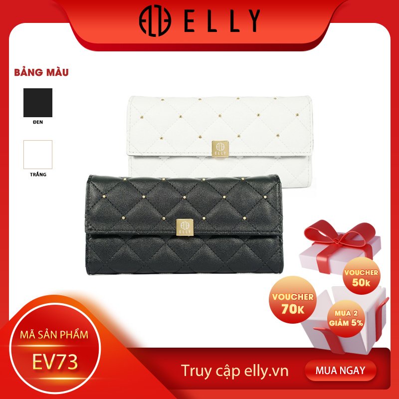 [Deal sang chảnh]  Ví da nữ thời trang cao cấp ELLY – EVH73
