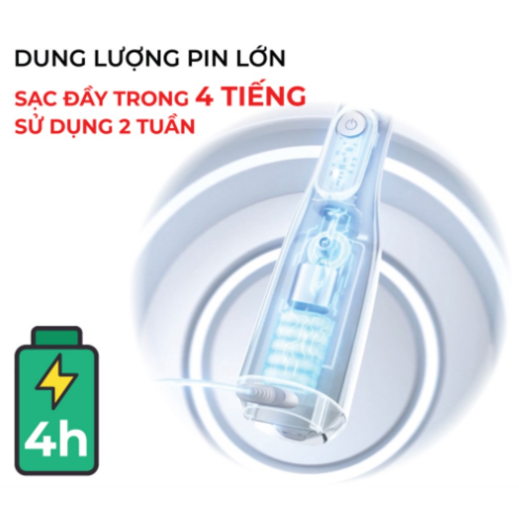 Tăm nước Rapido RWW/B-300/RWG150 - Bàn chải điện RST-15CW/WB [tặng kèm đầu tăm, bàn chải thay thế] - Hàng chính hãng