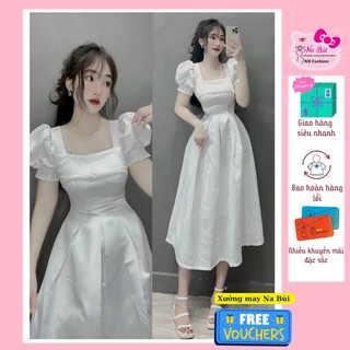 Đầm Quảng Châu Cao Cấp dự tiệc sang trọng thanh lịch chất Tafta Xưởng May Na Bùi