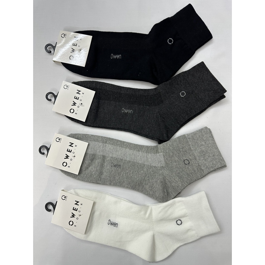 OWEN- Vớ/Tất nam cổ trung Owen thoáng khí, khử mùi, không xù, 100% cotton