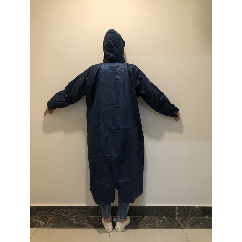 Áo mưa măng tô dáng xuông vải dù siêu nhẹ chống thấm thời trang