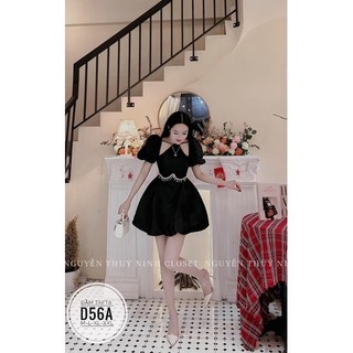 Đầm tafta đính đá D56A
