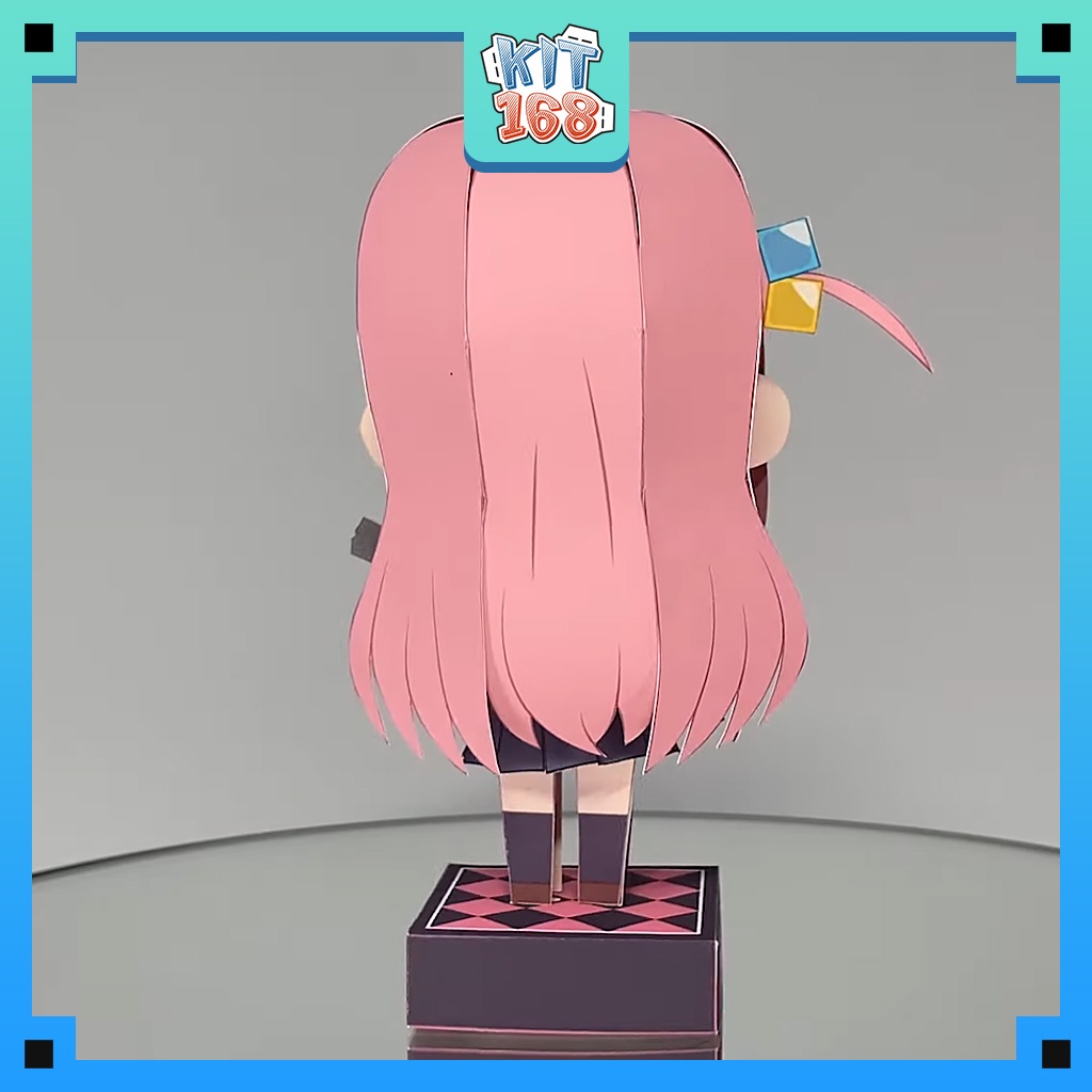 Mô hình giấy Anime Chibi Hitori Gotoh - Bocchi the Rock! + kit hộp trang trí