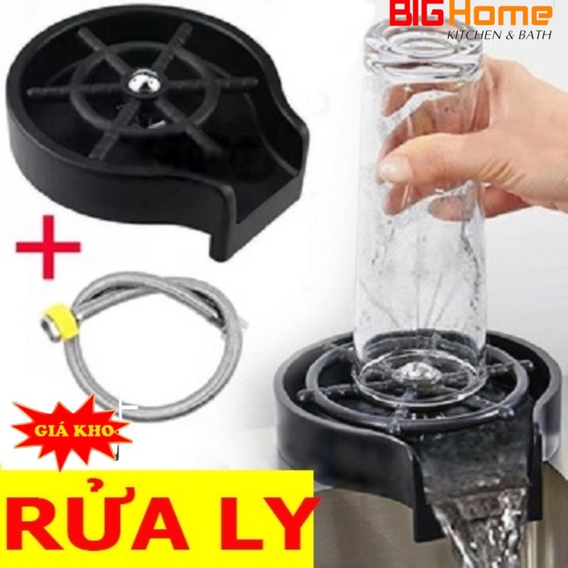 Bộ phụ kiện rửa cốc, ly uống nước gắn chậu cao cấp tiện lợi dễ lắp đặt