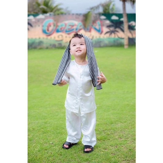 Khăn rằn cho bé mặc bà ba