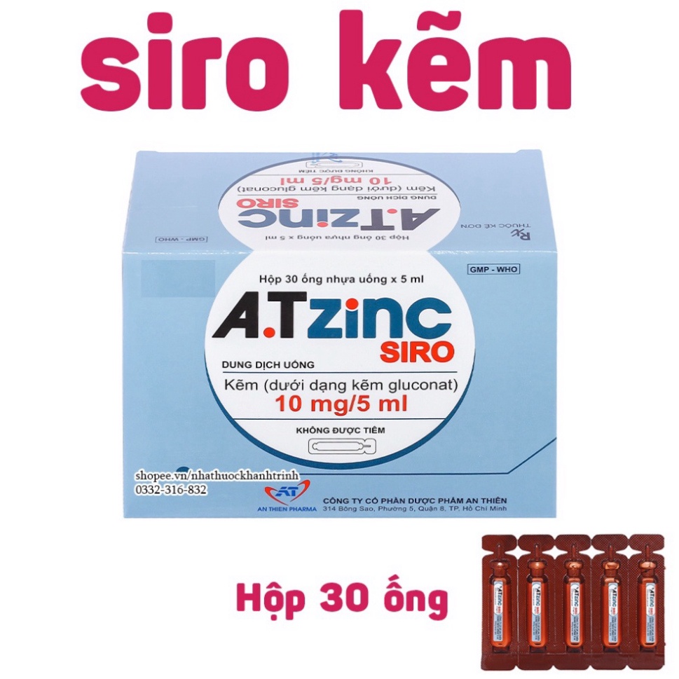 Siro Kẽm Zinc Gluconate An Thiên -  bổ sung kẽm gluconate cho trẻ - chính hãng