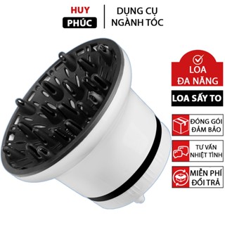 Loa sấy tóc xoăn đa năng, đầu ống sấy tóc xoăn to đa năng màu đen