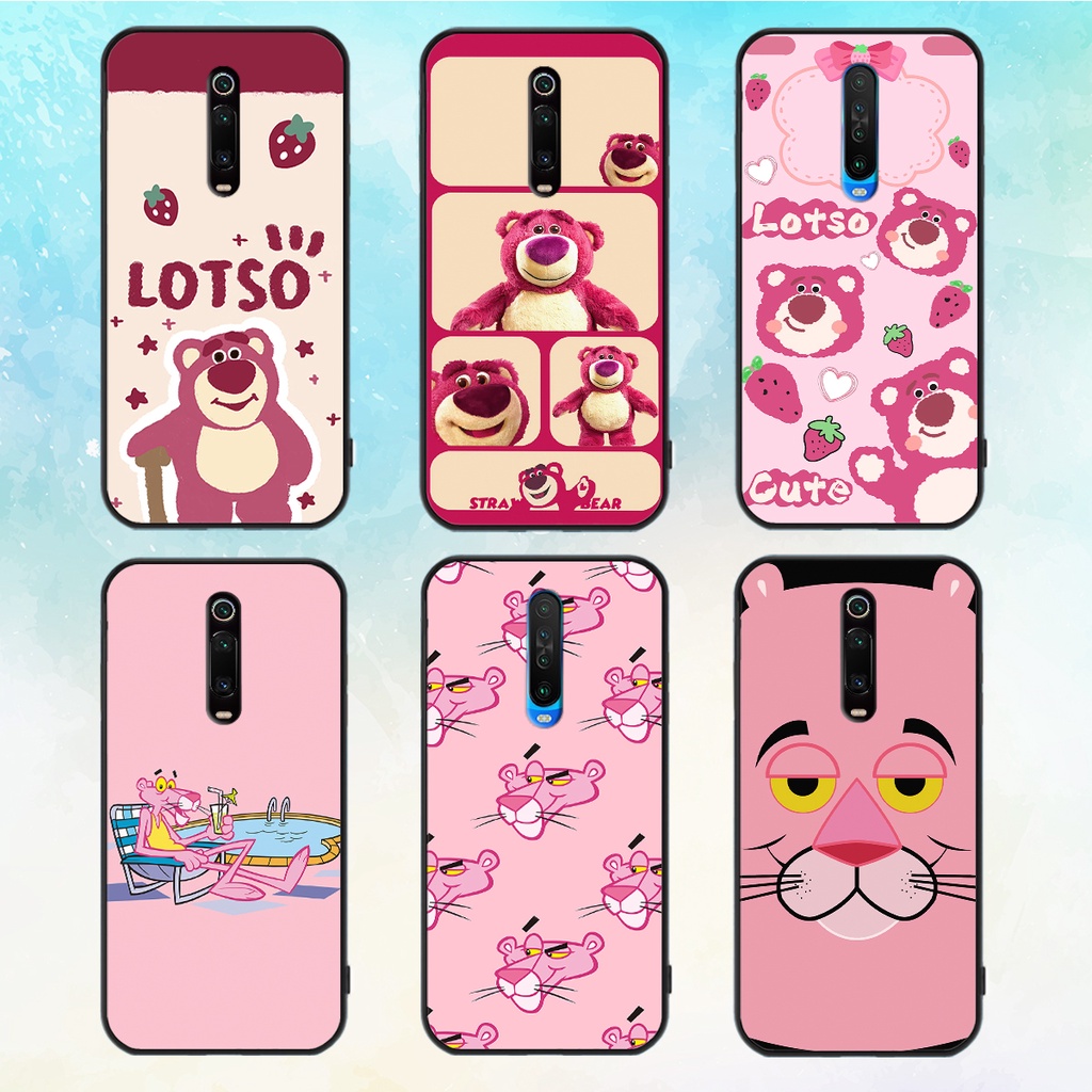 Ốp lưng Redmi K20/K20 Pro / Redmi K30 / Xiaomi Mi 9T in hình gấu dâu losto, pink panther đáng yêu,hot trend.