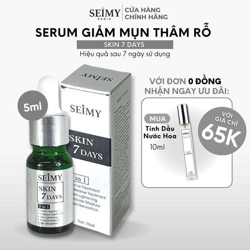 Serum giảm thâm mụn rỗ - Skin 7 Days 5ml - Hiệu quả 7-14 ngày
