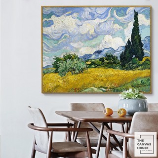 Tranh in Canvas Cánh Đồng Lúa Mì & Cây Bách | Wheat Field with Cypresses Vincent van Gogh - The Canvas House