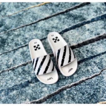 Dép Lê Off W H I T E Dép Nam Siêu Hót 2023 Đế Đúc Cao Su hót 2023