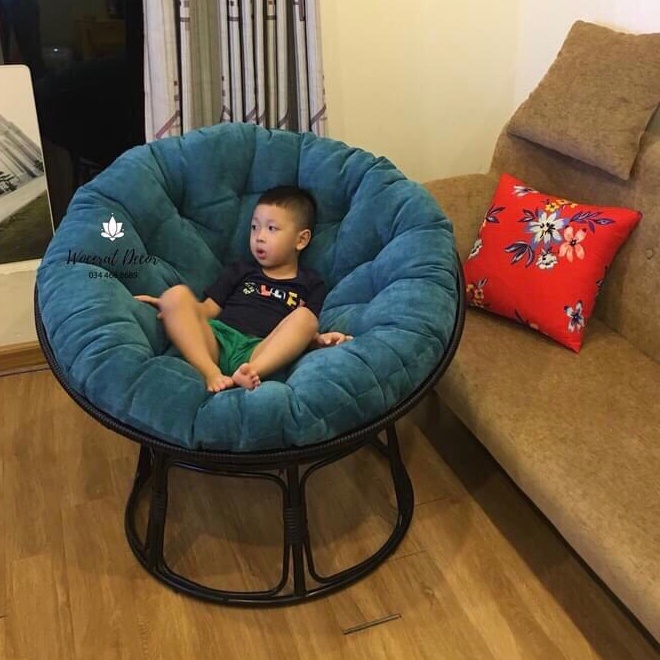 [ Ảnh thật] Ghế lười tựa lưng - Ghế thư giãn xoay 360 độ Papasan kèm đệm cao cấp nhiều màu sắc lựa chọn | BigBuy360 - bigbuy360.vn