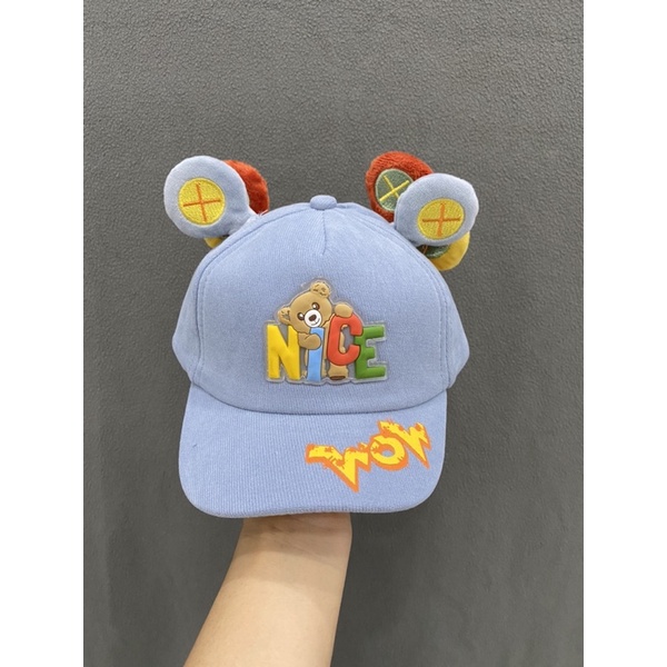 Nón kết sừng thêu hoạ tiết từ 1 đến 4t