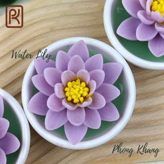 Khuôn silicon 4d Phong Khang làm rau câu hình hoa súng cánh nở