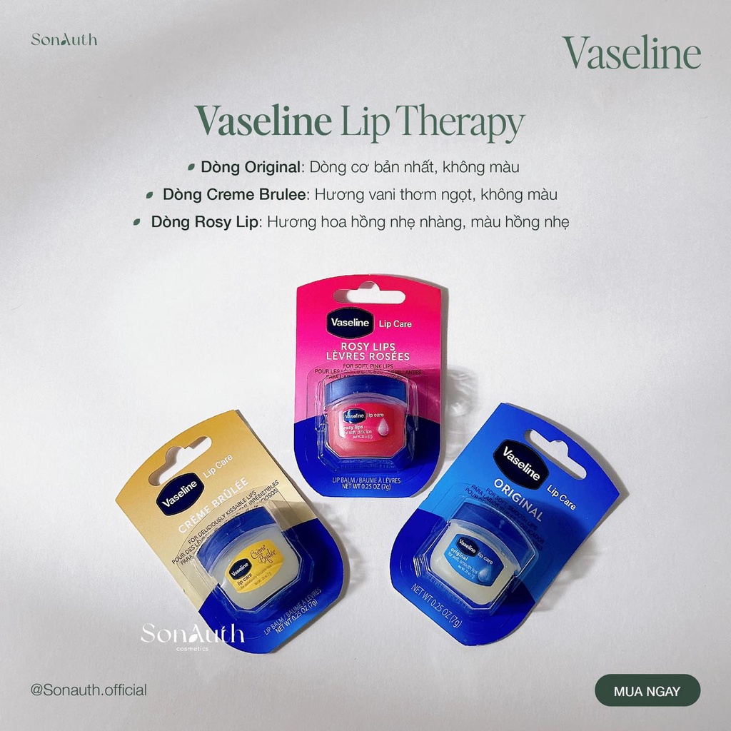 Dưỡng môi Vaseline Lip Therapy 7g