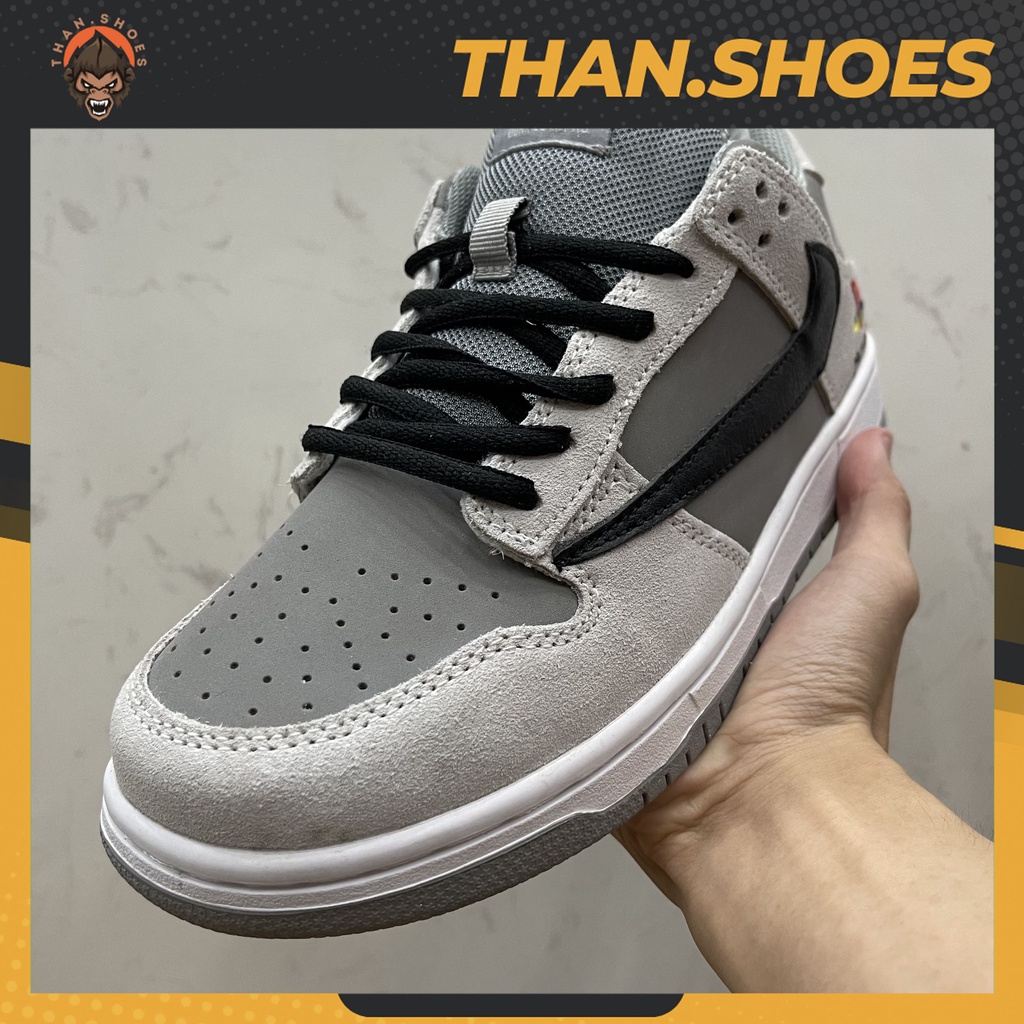 Giày SB Dunk Low Xám Móc Ngược, SB Xám Móc Ngược - Than.Shoes