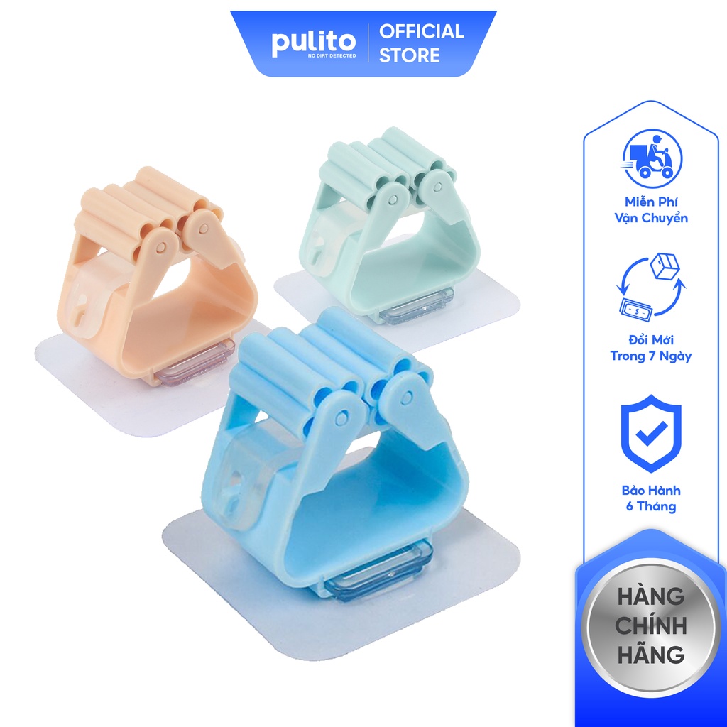 Móc treo chổi dán tường đa năng Pulito chịu lực bám dính cao MTC-01 - PulitoVN