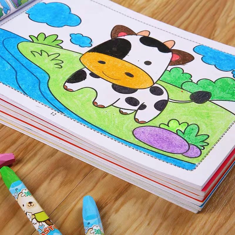 Sách tô màu bàn tay nhỏ của trẻ nhỏ 3 đến 6 tuổi bé học vẽ cuốn sách tô màu cho bé này graffiti cuốn sách tô màu này