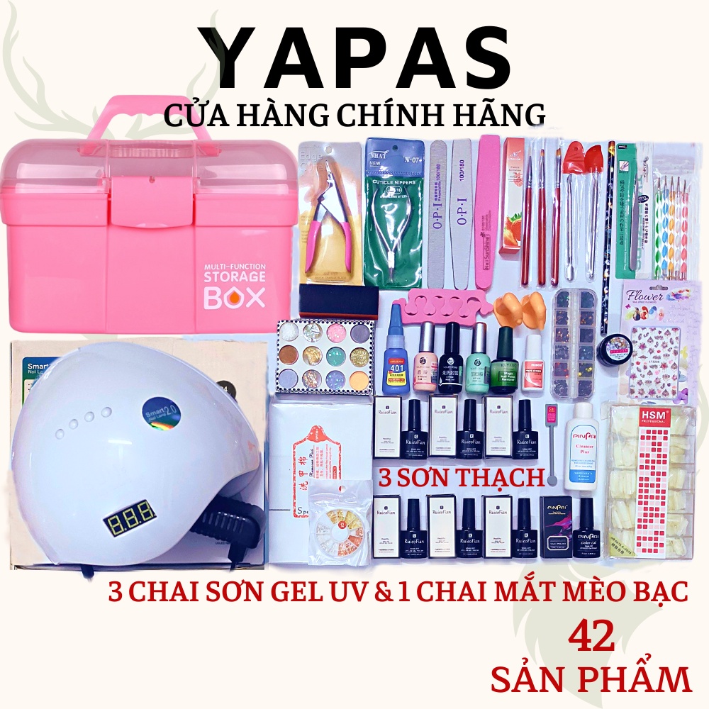 Combo nail bộ dụng cụ làm móng cá nhân cơ bản nâng cao tại nhà, Set đồ làm nail đầy đủ cốp đựng cho người mới học