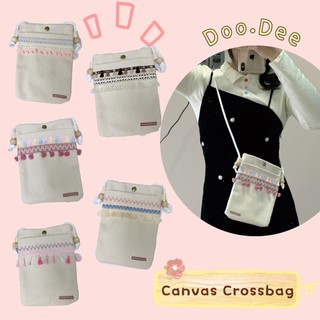Túi canvas đeo chéo 2 ngăn A/Túi đeo chéo/DooDee handmade