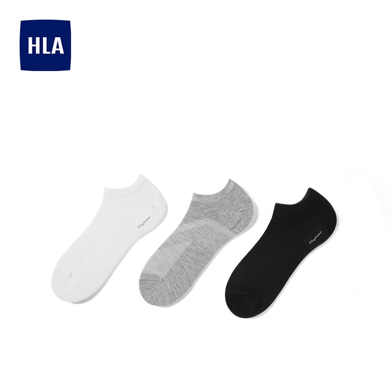 HLA - Bộ 3 đôi vớ nam cao cấp thoáng khí khử mùi Combo 3 breathable deodorizing socks
