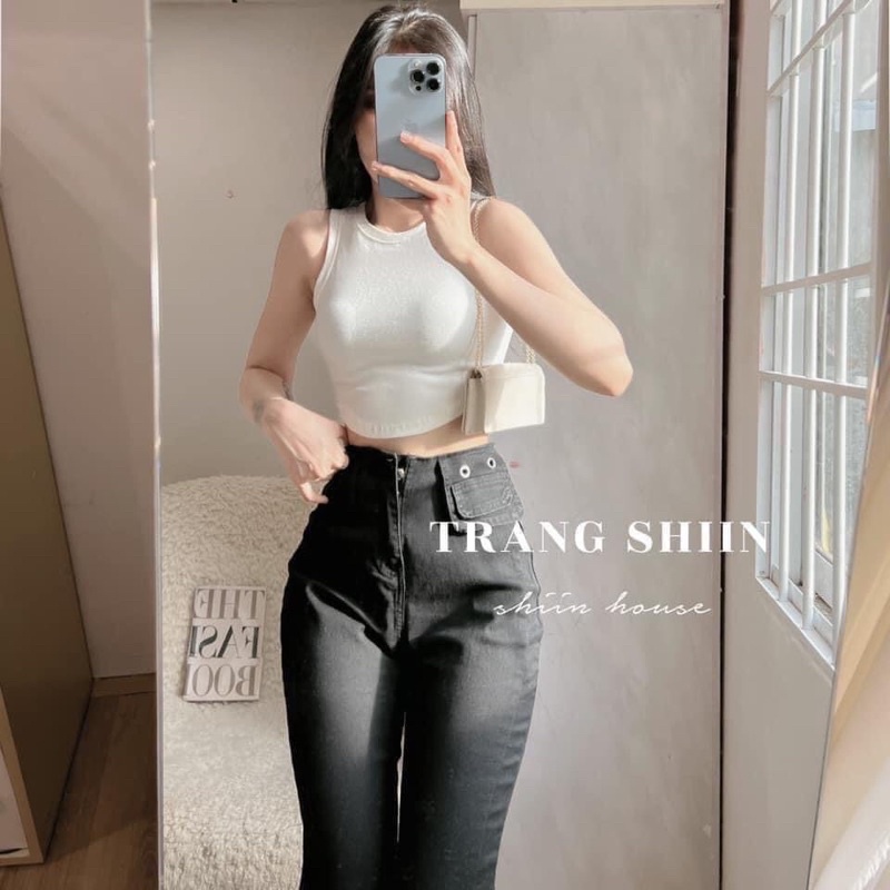 Áo Ba Lỗ Crotop Dáng Xách Nách Phối Đồ Siêu Xinh