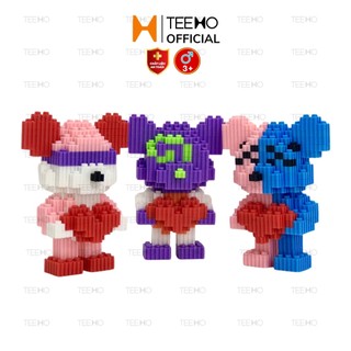 Mô hình lắp ráp gấu bearbrick mini lắp ráp 3d cute Teemo LG 51