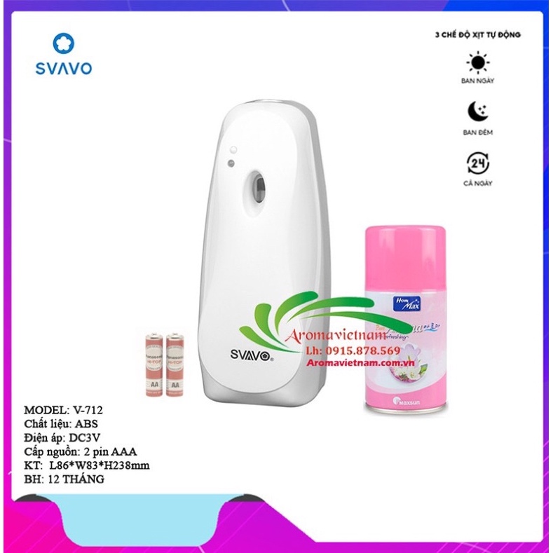[GIÁ HỦY DIỆT] Combo máy xịt + bình xịt phòng Hàn Quốc (CÓ CẢM BIẾN ÁNH SÁNG)