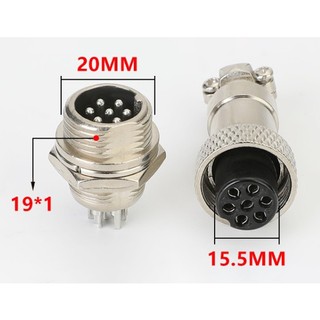 Bộ giắc cắm đực cái gx19 2 - 15 chân