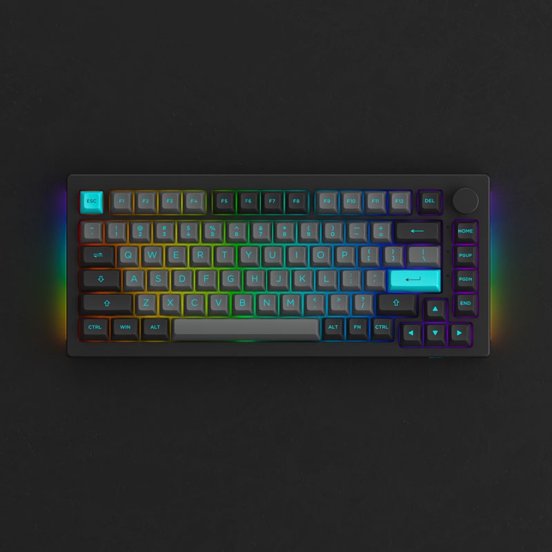 Bàn phím cơ AKKO 5075B Plus Black & Cyan