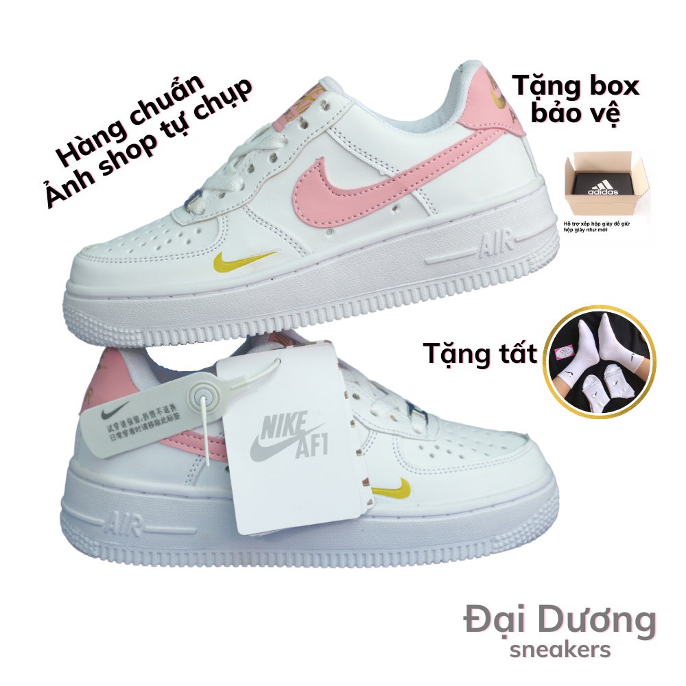 Giày nữ Air force 1 trắng vạch hồng hàng cao cấp AF1 trắng hồng bản đẹp thị trường trong tầm giá không có hàng đẹp hơn
