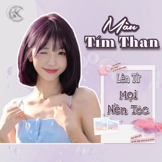Thuốc nhuộm tóc màu tím than - tím trà lên từ mọi nền tóc - 100mg | khanh.color