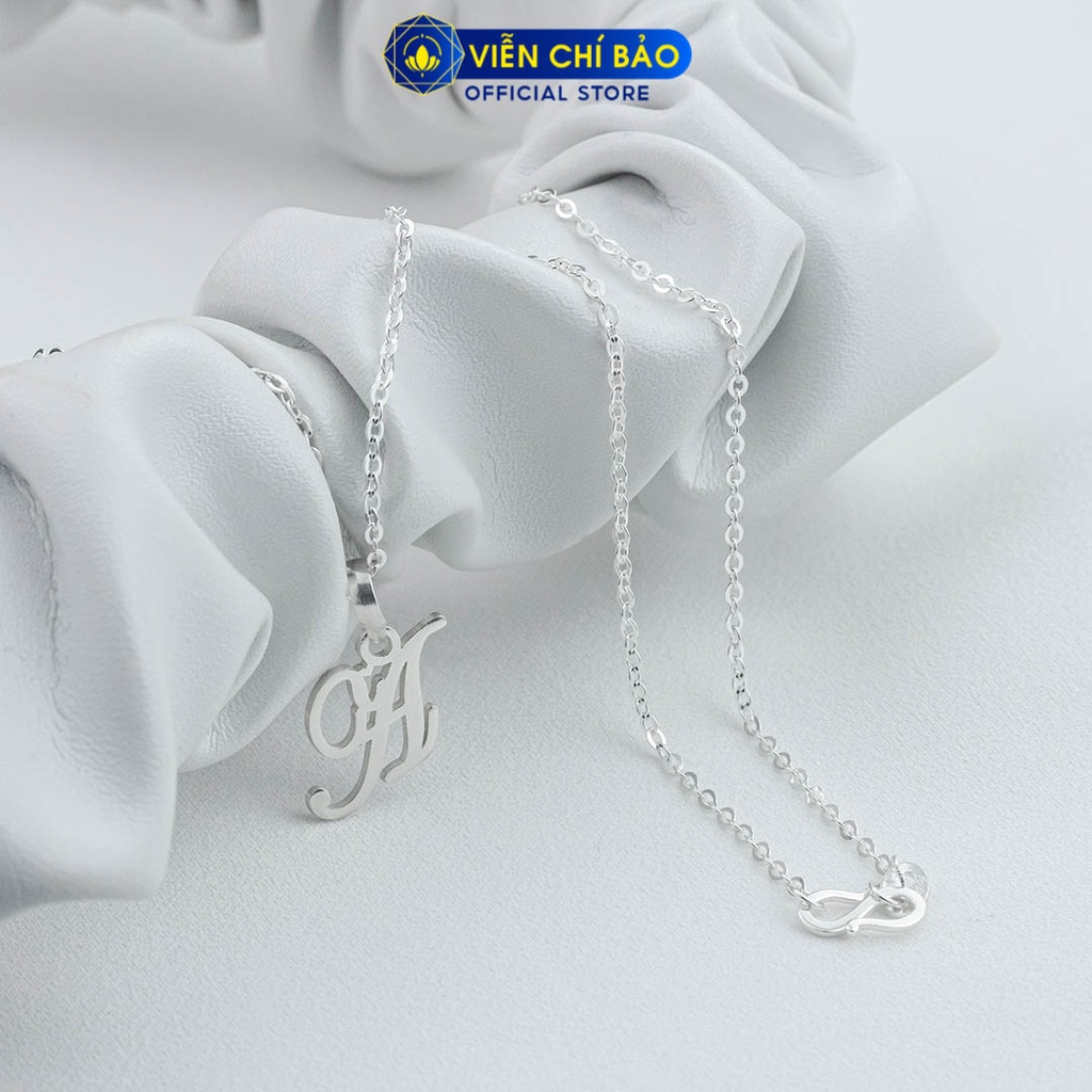 Dây chuyền bạc nữ Mặt Chữ A chất liệu bạc 925 thời trang phụ kiện trang sức Viễn Chí Bảo D400670