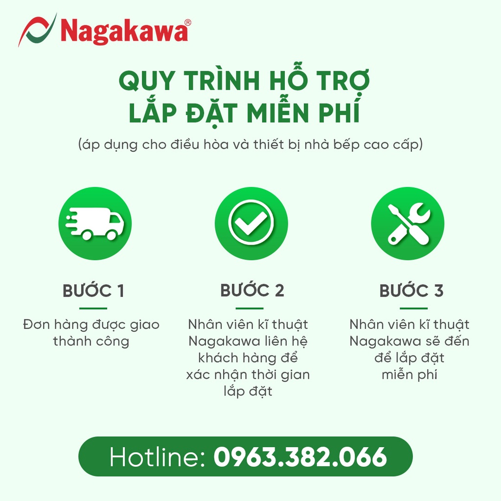 Miễn phí công lắp đặt - Máy rửa chén/ bát 15 bộ cao cấp Nagakawa NAG3601M15 - Bảo hành 24 tháng