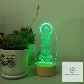 [Ảnh Thật]Đèn Phật A Di Đà Đứng