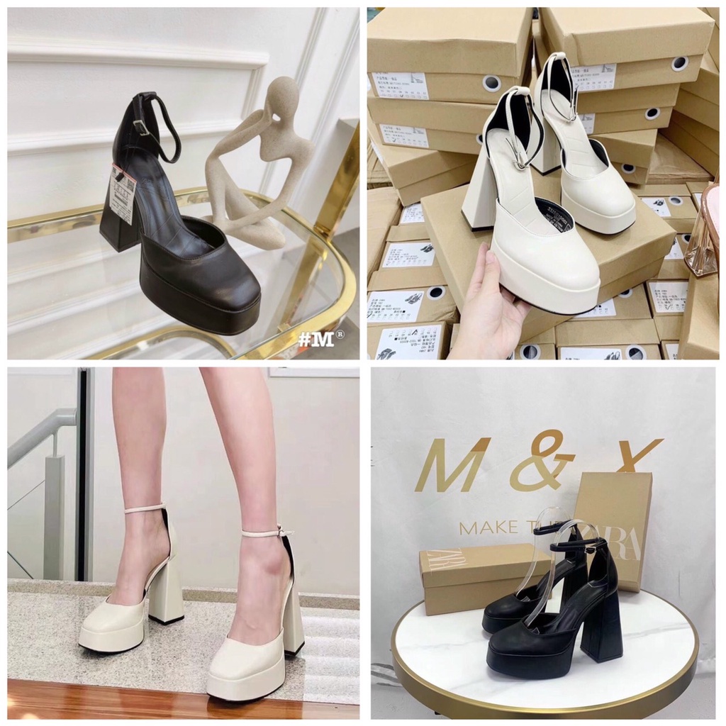 Sandal đế đúp hàng chuẩn cao 13cm không dốc mỏi. full box